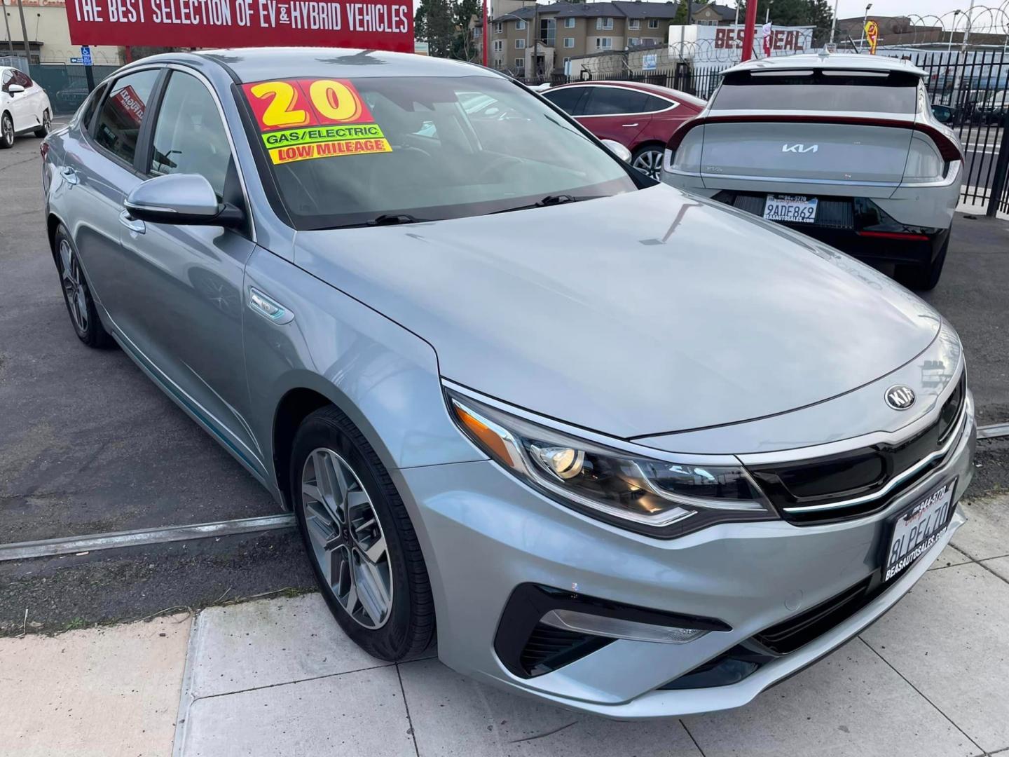 2020 GRAY /BLACK Kia Optima Hybrid (KNAGV4LD3L5) , located at 744 E Miner Ave, Stockton, CA, 95202, (209) 944-5770, 37.956863, -121.282082 - PLUS TAXES AND FEES - Photo#1